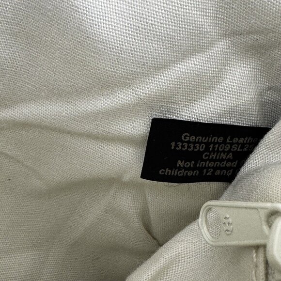 Fossil Pebbled Leather Small Hobo Wristlet Purse Off White - Picture 8 of 14